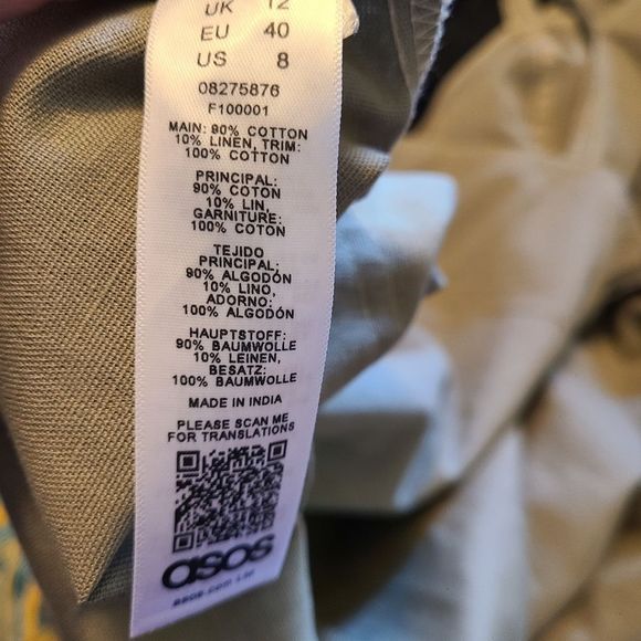 ASOS Square Neck Cotton Mini Dress - Picture 12 of 12